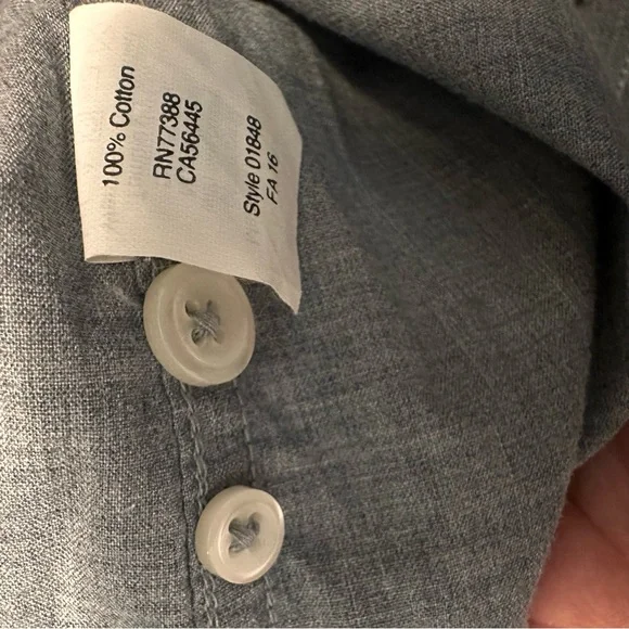 J.Crew Men’s Heathered Gray Button-Down Shirt | Size L - Picture 8 of 9
